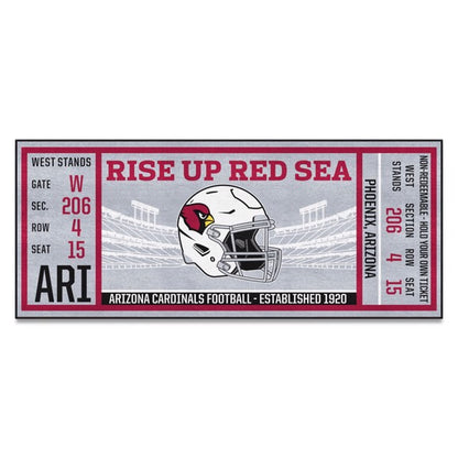 Arizona Cardinals Retro Ticket Runner Mat / Rug by Fanmats