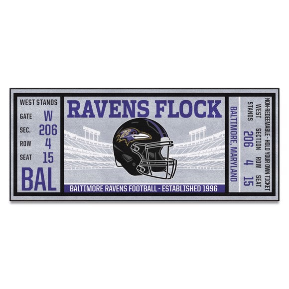 Baltimore Ravens Ticket Runner Mat / Rug by Fanmats