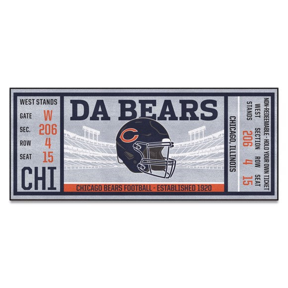 Chicago Bears Ticket Runner Mat / Rug by Fanmat