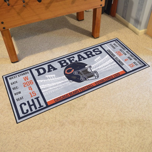 Chicago Bears Ticket Runner Mat / Rug by Fanmat