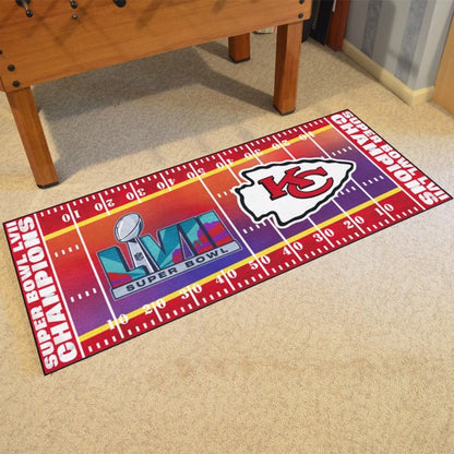 Kansas City Chiefs Super Bowl LVII Football Field Runner / Mat by Fanmats