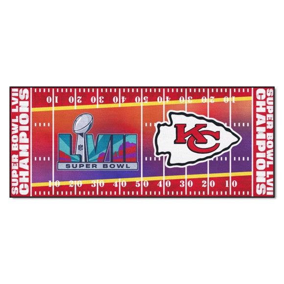 Kansas City Chiefs Super Bowl LVII Football Field Runner / Mat by Fanmats