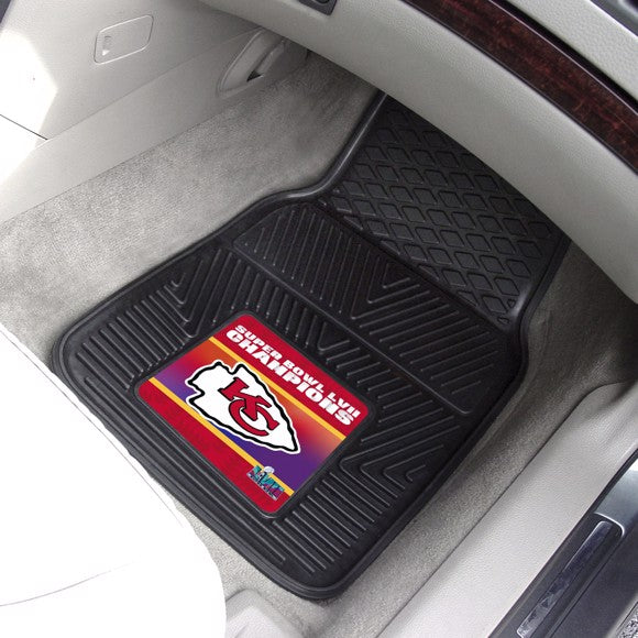 Kansas City Chiefs Super Bowl LVIII Champs 2-pc Vinyl Car Mat Set by Fanmats