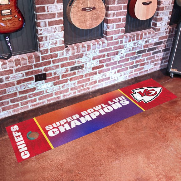 Kansas City Chiefs Super Bowl LVII Champs Green Putting Mat by Fanmats