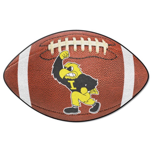 Iowa Hawkeyes {Fighting Herky Mascot Logo} Football Rug / Mat by Fanmats