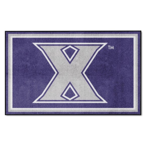 Xavier Musketeers NCAA 4ft. x 6ft. Plush Rug with team graphics, 100% nylon face, and durable latex backing. Officially licensed.