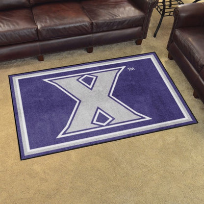 Xavier Musketeers Logo 4x6 Plush Area Rug