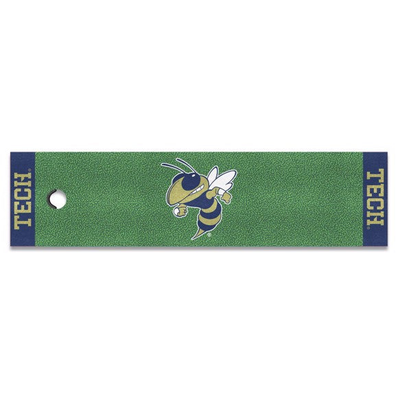 Georgia Tech Yellow Jackets Logo Green Putting Mat by Fanmats