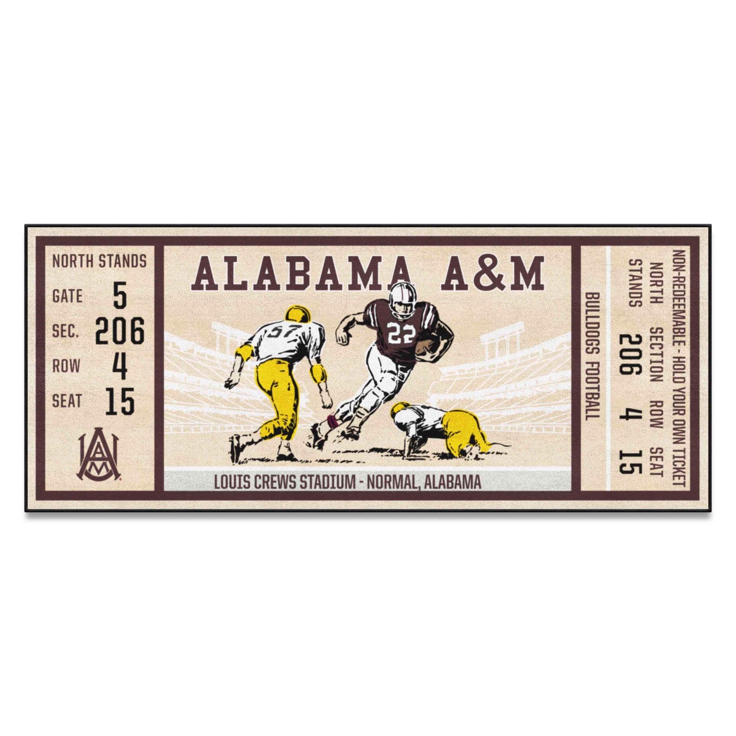 Alabama A&M Bulldogs Ticket Runner Mat / Rug by Fanmats