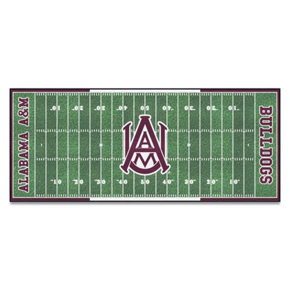 Alabama A&M NCAA Football Field Runner: Brand New, 30"x72", True Team Colors, Non-skid Backing, 100% Nylon, Made in USA, Machine Washable