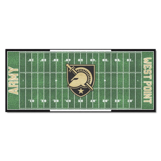 Army Black Knights NCAA Football Field Runner - 30" x 72". Vibrant team colors, non-skid backing, machine washable. Officially Licensed