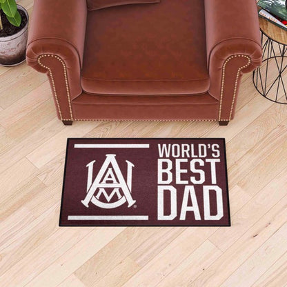 Alabama A&M Bulldogs Starter Rug / Mat - Worlds Best Dad by Fanmats