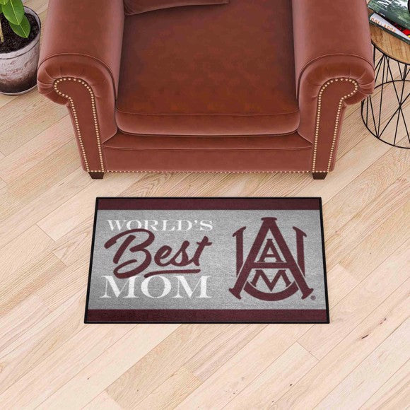 Alabama A&M Bulldogs Starter Rug / Mat - Worlds Best Mom by Fanmats