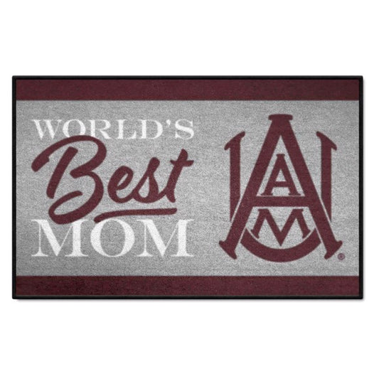 Alabama A&M Bulldogs Starter Rug / Mat - Worlds Best Mom by Fanmats