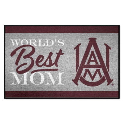 Alabama A&M Bulldogs NCAA Starter Rug, 19"x30", 100% nylon, non-skid backing, machine washable, vibrant team colors, made in USA by Fanmats.