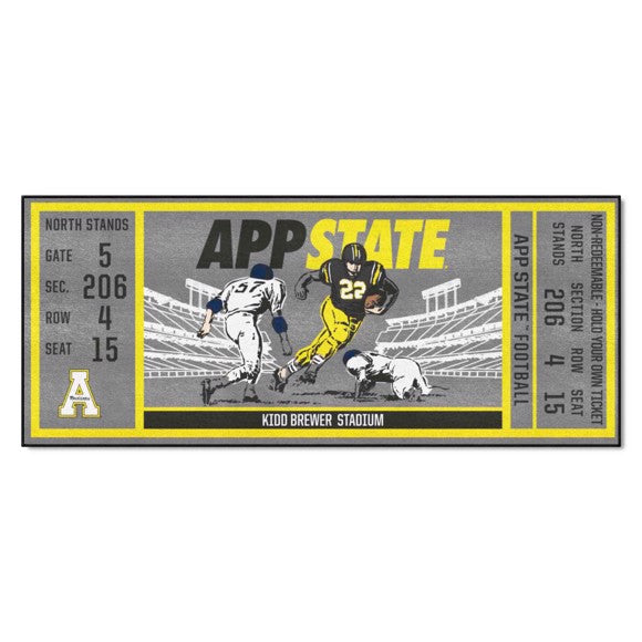 Appalachian State Mountaineers Retro Ticket Runner Mat / Rug by Fanmats