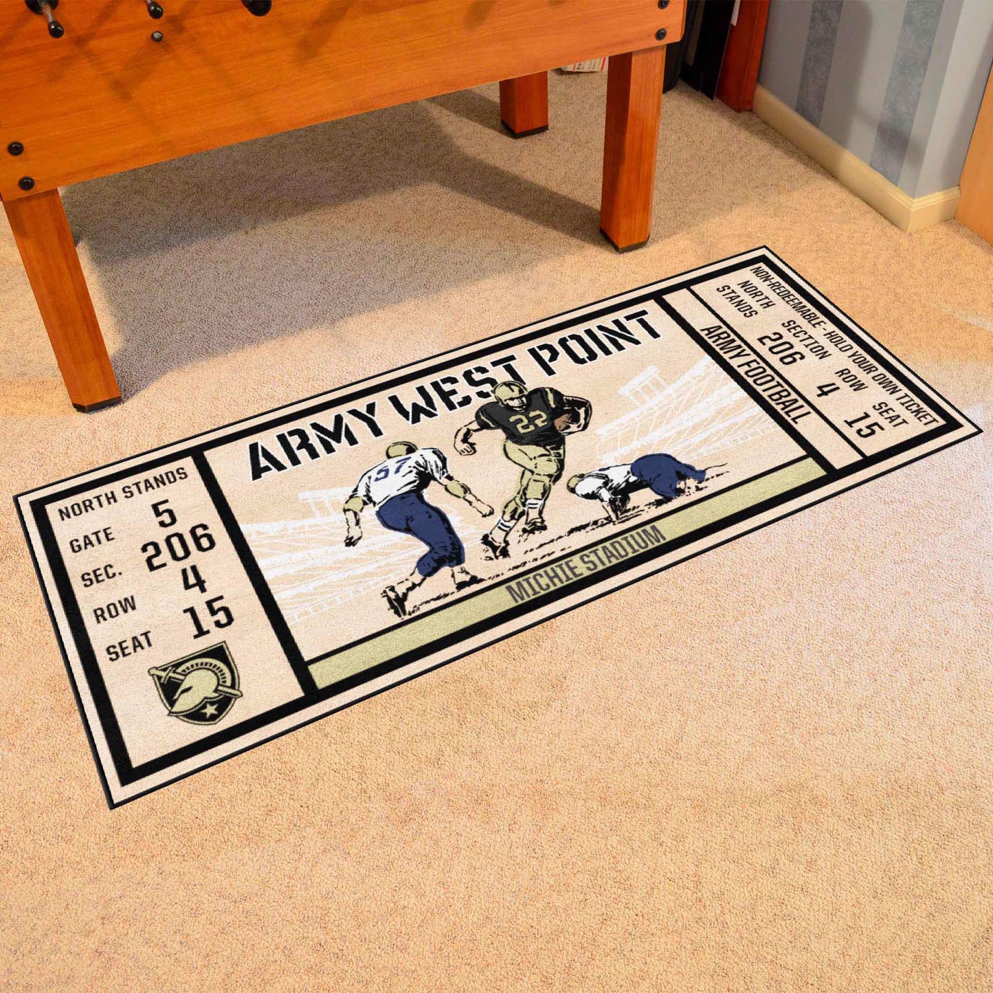 Army West Point Black Knights Ticket Runner Mat / Rug by Fanmats