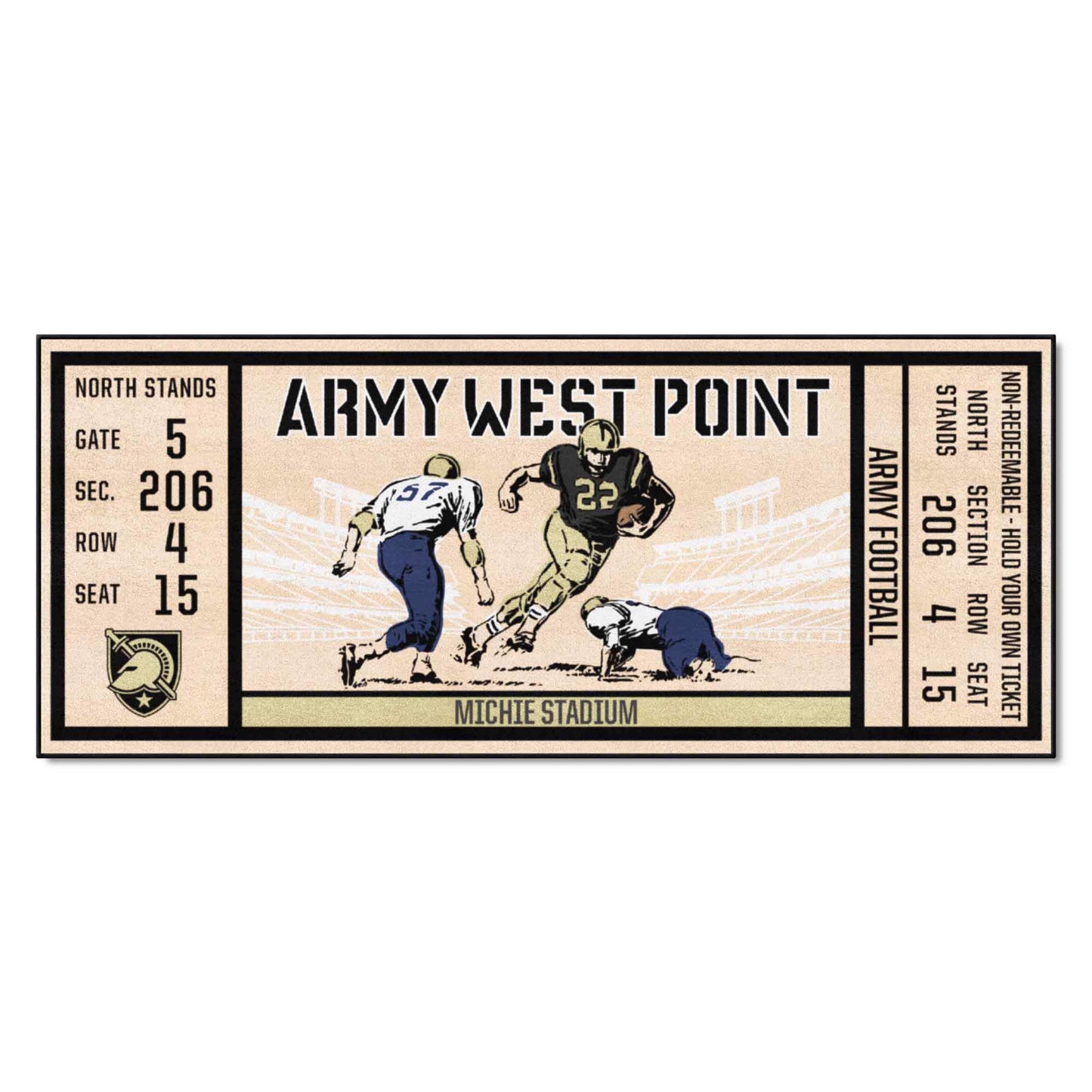 Army West Point Black Knights Ticket Runner Mat / Rug by Fanmats