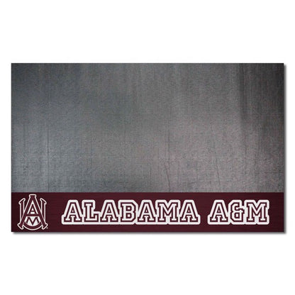 Alabama A&M Bulldogs Grill Mat, 26"x42", 100% vinyl, prevents spills, oil, flame, UV resistant, easy to clean, officially licensed.