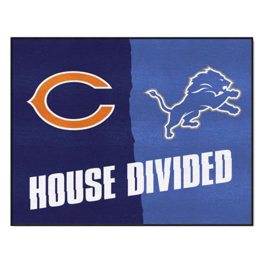 House Divided - Chicago Bears / Detroit Lions House Divided Mat by Fanmats