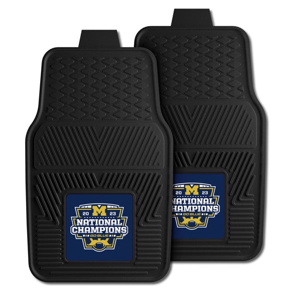 Michigan Wolverines 2023-24 National Champions 2-pc Vinyl Car Mat Set by Fanmats