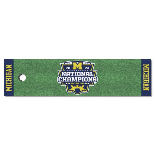 Michigan Wolverines 2023-24 National Champions Putting Green Mat by Fanmats
