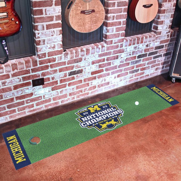 Michigan Wolverines 2023-24 National Champions Putting Green Mat by Fanmats