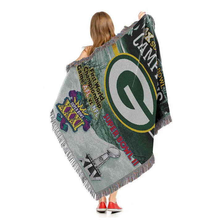 Green Bay Packers Commemorative Series 4x Champs Tapestry by The Northwest