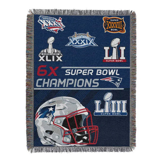 New England Patriots Commemorative Series 6x Champs Tapestry by The Northwest