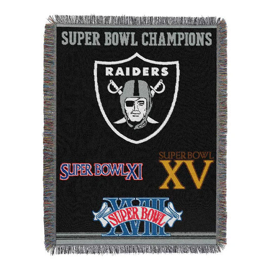 Las Vegas Raiders Commemorative Series 3x Champs Tapestry by The Northwest