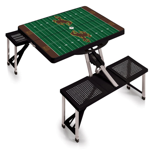 Wyoming Cowboys Field Design Portable Camping / Picnic / Tailgating Folding Table with Seats by Picnic Time