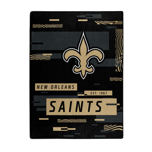 New Orleans Saints 60" x 80" Raschel Digitize Design Blanket by Northwest