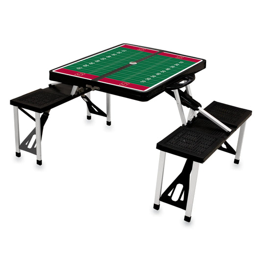 Stanford Cardinal Field Design Portable Camping / Picnic / Tailgating Folding Table with Seats by Picnic Time