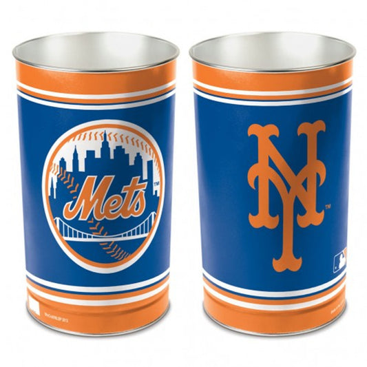 New York Mets Metal Trash Can / Wastebasket by Wincraft