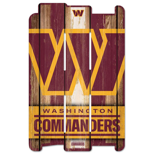 Washington Commanders 11" x 17" Wood Fence Sign by Wincraft