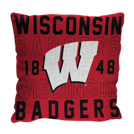 Wisconsin Badgers Stacked Pillow by The Northwest Group