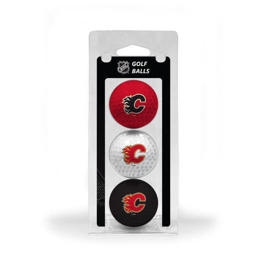 Calgary Flames Team Colored Golf Balls 3 Pack by Team Golf