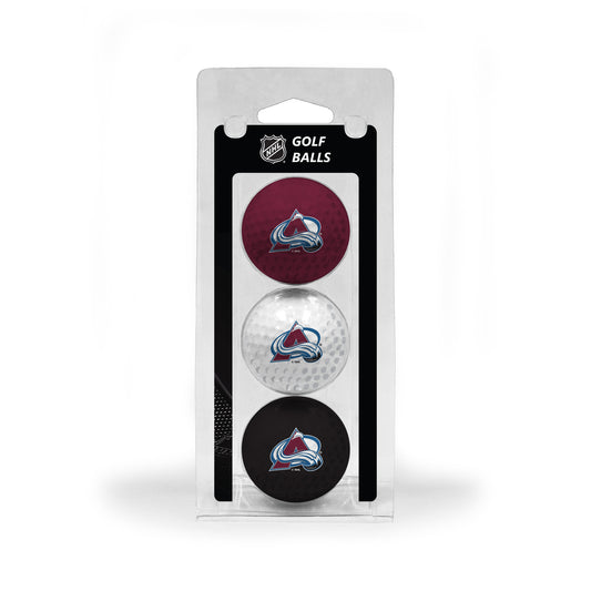 Colorado Avalanche Team Colored Golf Balls 3 Pack by Team Golf
