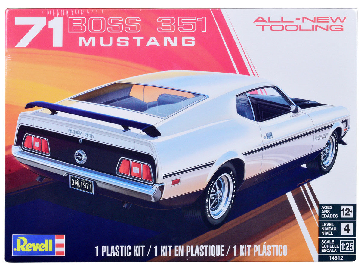 1971 Ford Mustang Boss 351 1/25 Scale Skill Level 4 Model Kit by Revell