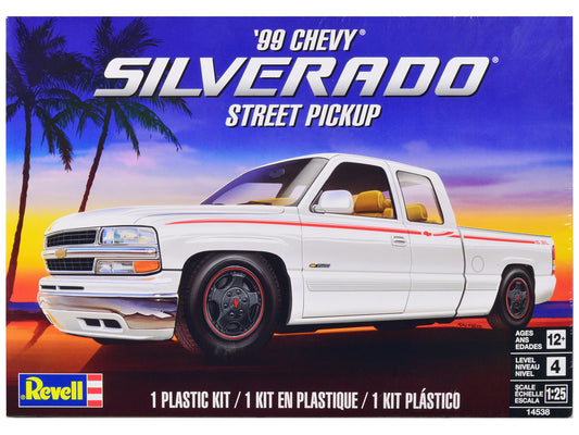 1999 Chevrolet Silverado Street Pickup Truck 1/25 Scale Level 4 Model Kit by Revell
