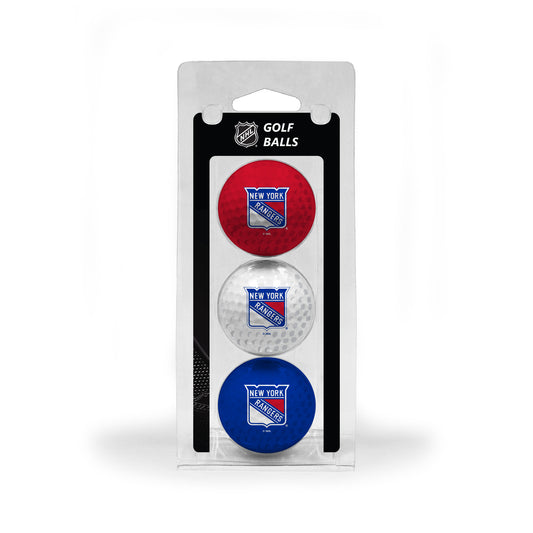 New York Rangers Team Colored Golf Balls 3 Pack by Team Golf
