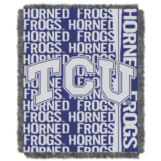 TCU Texas Christian Horned Frogs Double Play Jacquard Throw Blanket by The Northwest Group