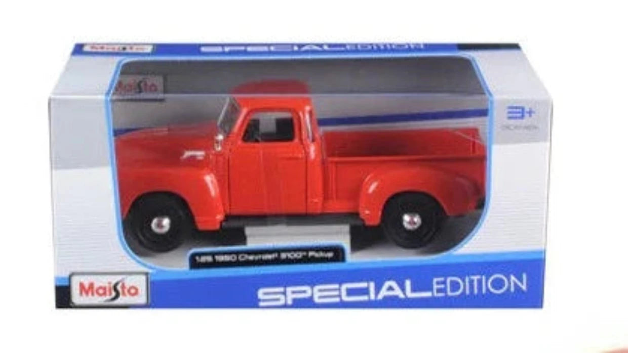 Maisto 1950 Chevrolet 3100 Pickup Truck Omaha Orange 1/25 Diecast