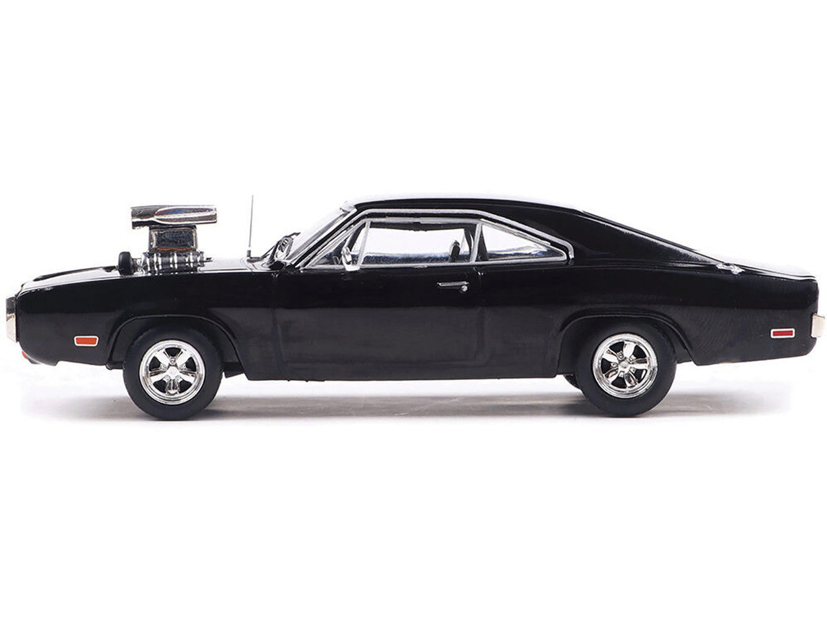 1970 Dodge Charger with Blown Engine Black 1/43 Diecast Model by IXO Models