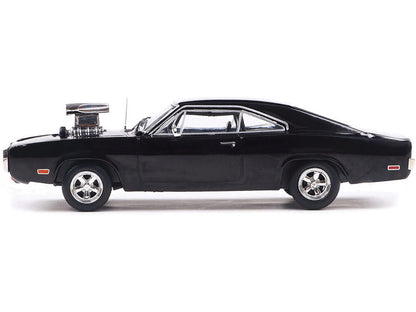 1970 Dodge Charger with Blown Engine Black 1/43 Diecast Model by IXO Models