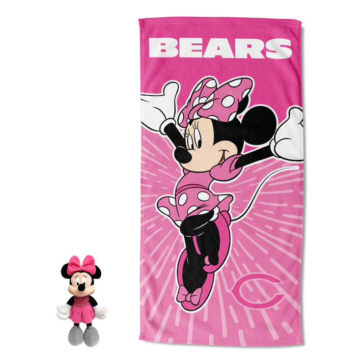 Chicago Bears Disney Minni Mouse Spirit Hugger Beach Towel Set by Northwest Group