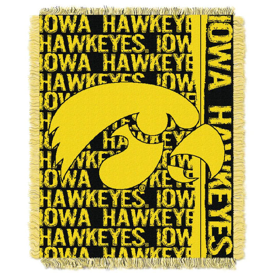 Iowa Hawkeyes Double Play Jacquard Throw Blanket by The Northwest Group