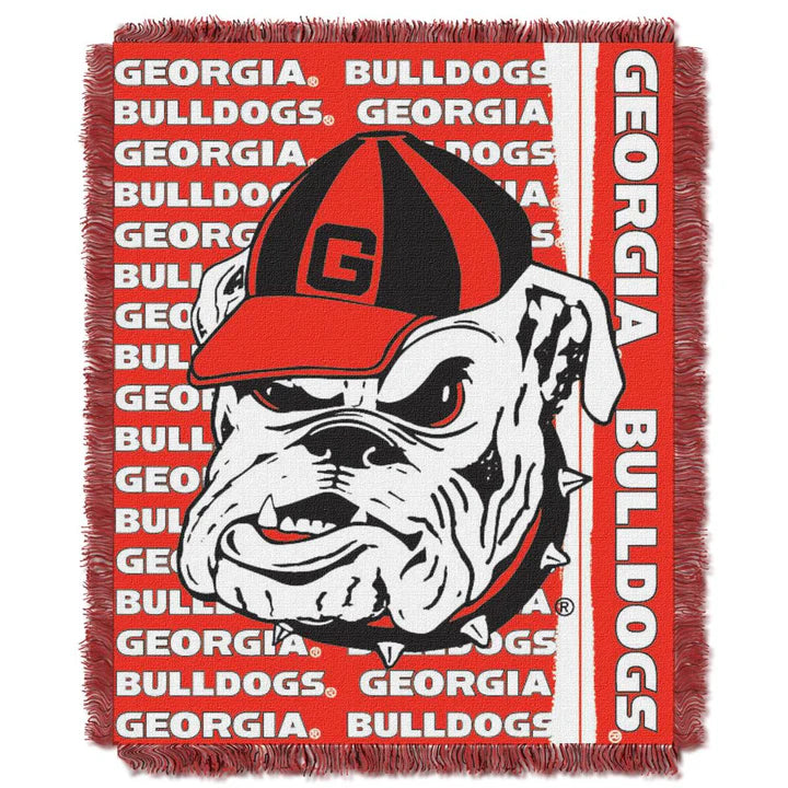 Georgia Bulldogs Double Play Jacquard Throw Blanket by The Northwest Group