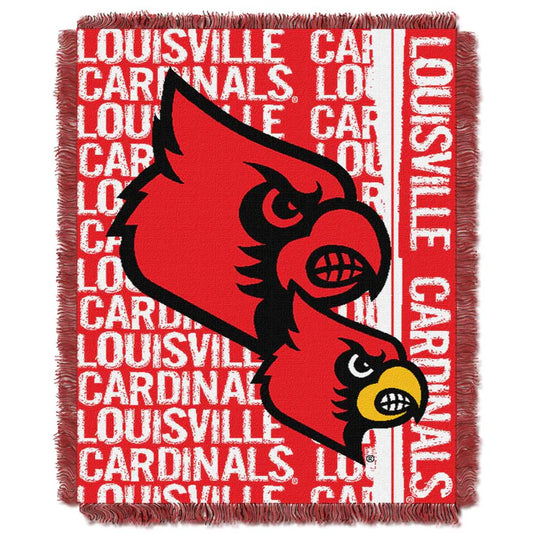 Louisville Cardinals Double Play Jacquard Throw Blanket by The Northwest Group