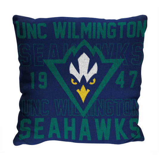 North Carolina {UNC} Wilmington Seahawks Stacked Pillow by The Northwest Group